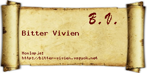 Bitter Vivien névjegykártya